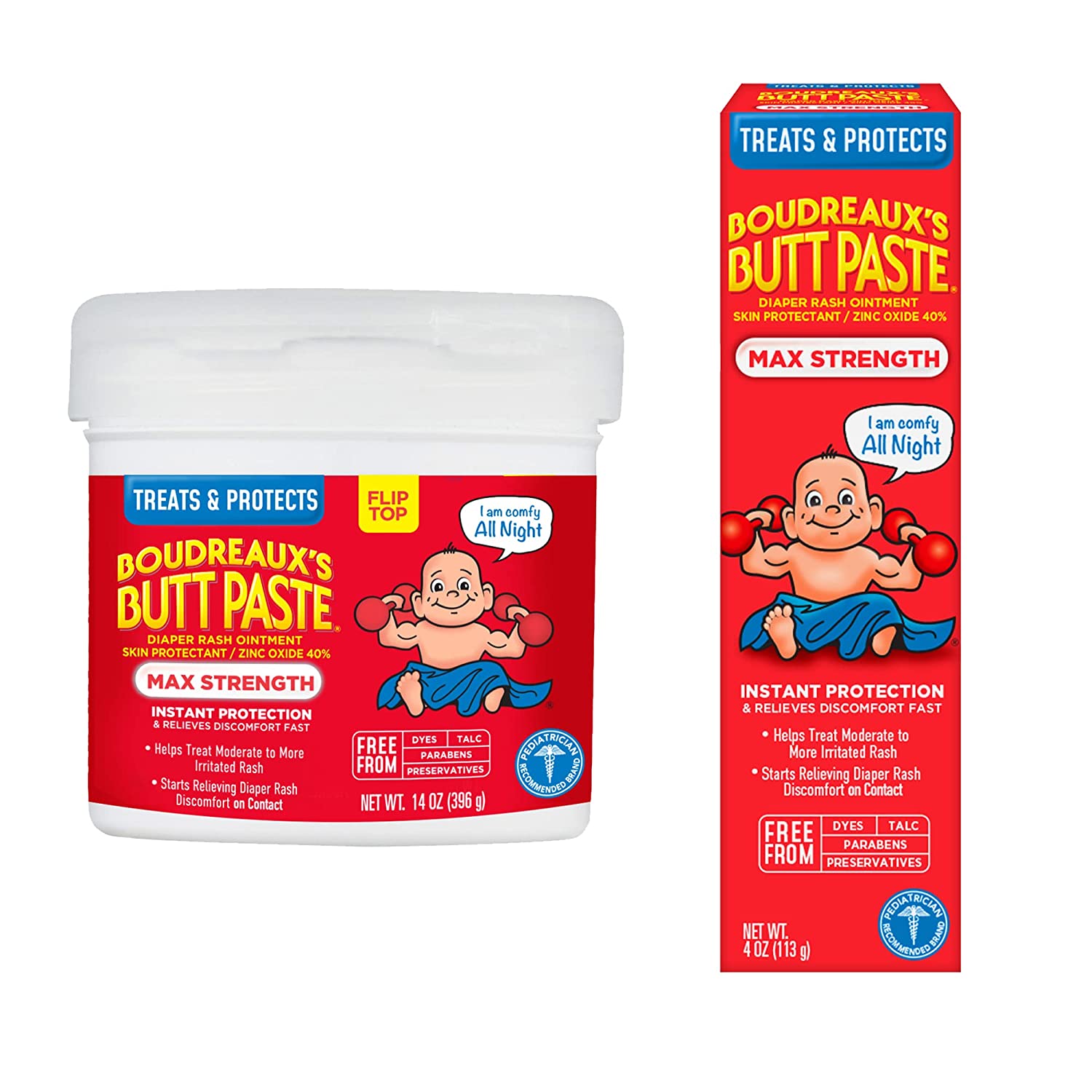 230816031809545_1 Boudreaux's Butt Paste Maximum Strength Diaper Rash Cream, Ointment for Baby, 2 oz Tube - Image 1